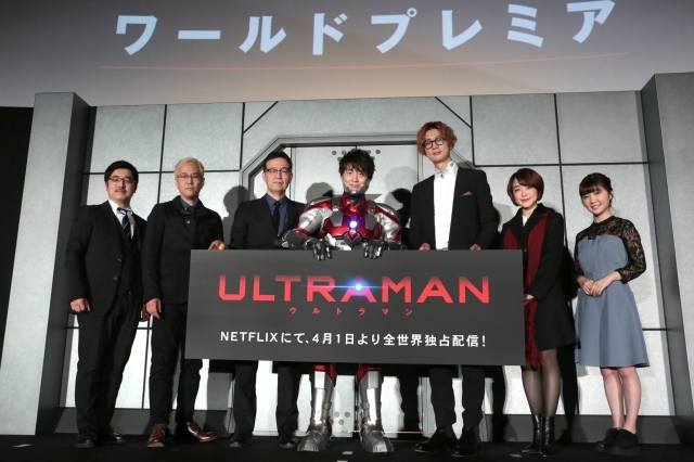 『ULTRAMAN』ワールドプレミアに木村良平さん、江口拓也さん、潘めぐみさん、諸星すみれさんら出演！　アフレコの様子、“ULTRAMANスーツ”姿の披露など-1