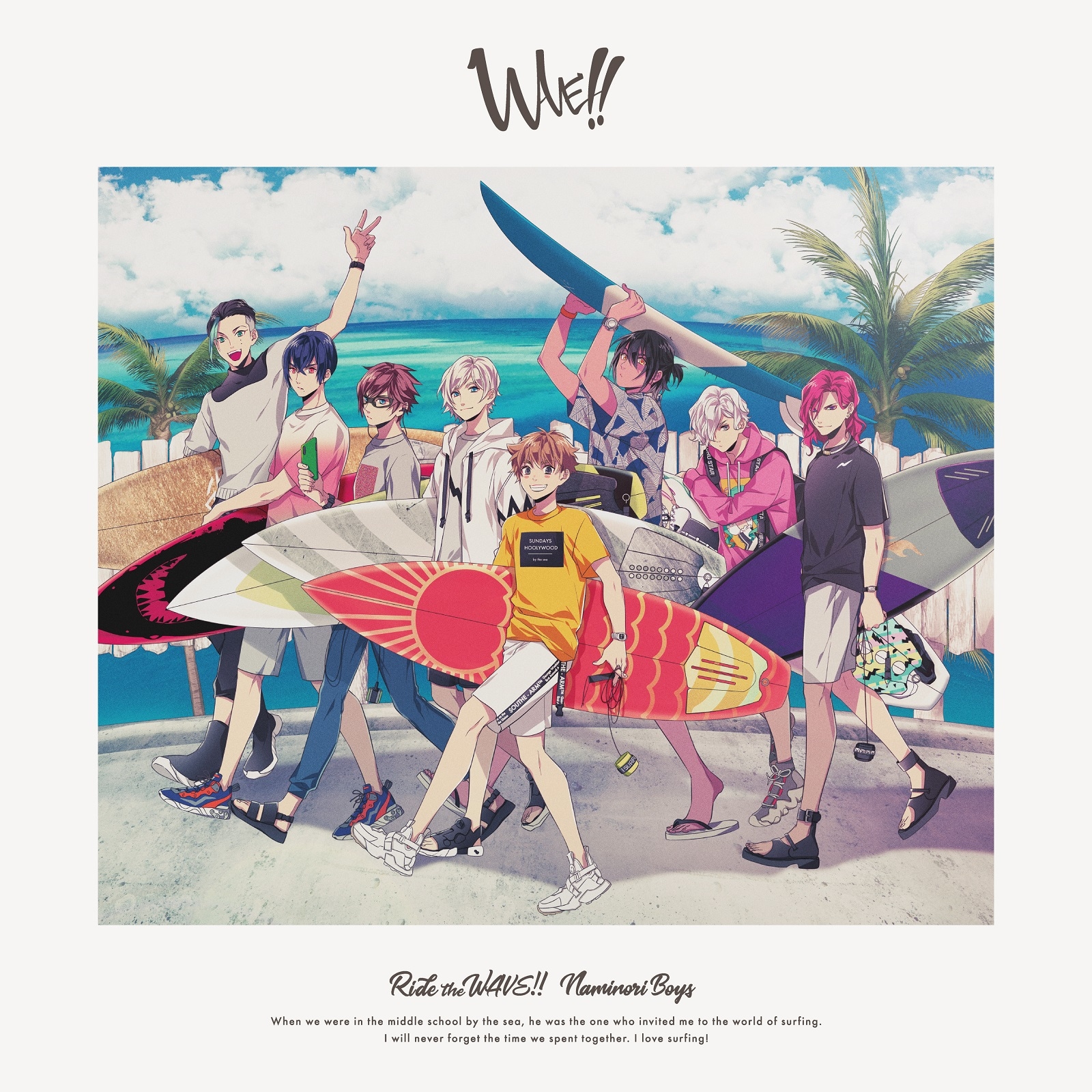 女性向け最新プロジェクト『WAVE!!』（ウェーブ）より、ユニットソングCDのジャケットビジュアルが公開