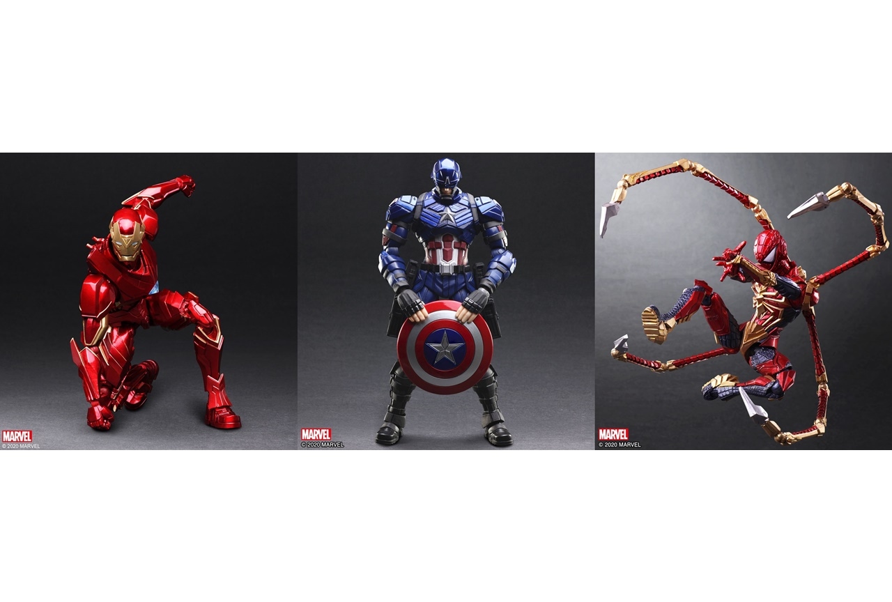 『アイアンマン』『キャプテン・アメリカ』『スパイダーマン』のフィギュアが登場