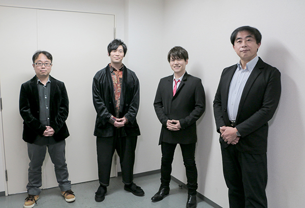 ▲写真左から 福島利規監督、古川慎さん、内田雄馬さん、谷口悟朗総監督