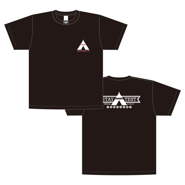 ▲STAY△TENT Tシャツ ブラック ピンクロゴ（M・L・XL）　4,200円