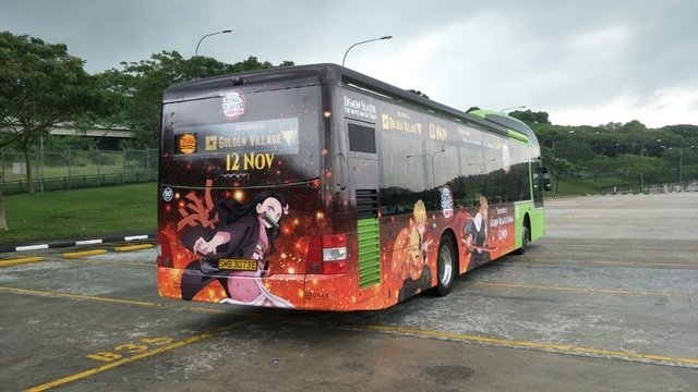 ▲シンガポールのラッピングバス
