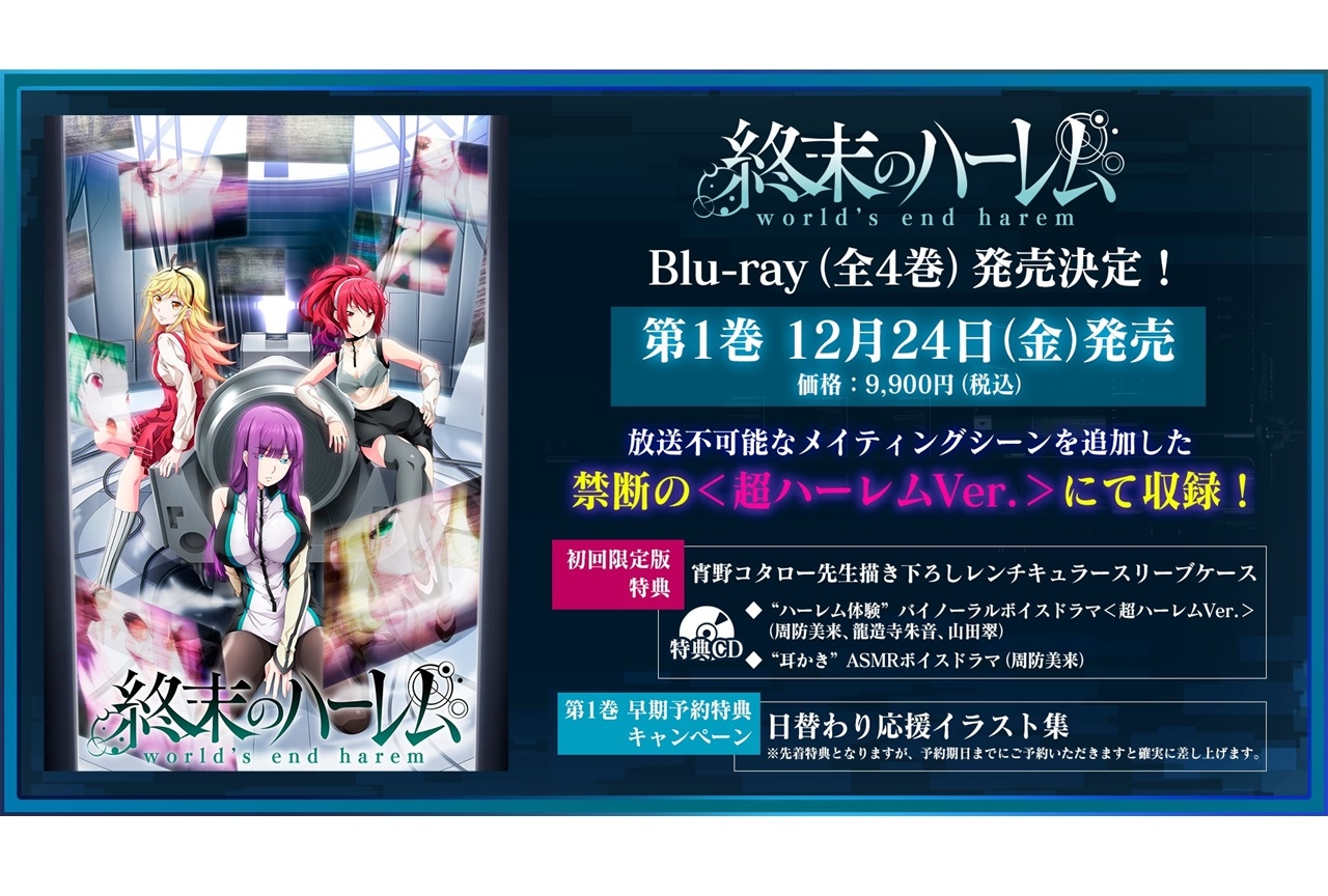 即納-96時間限定 ブルーレイ「終末のハーレム」アニメ初回限定版 全4巻