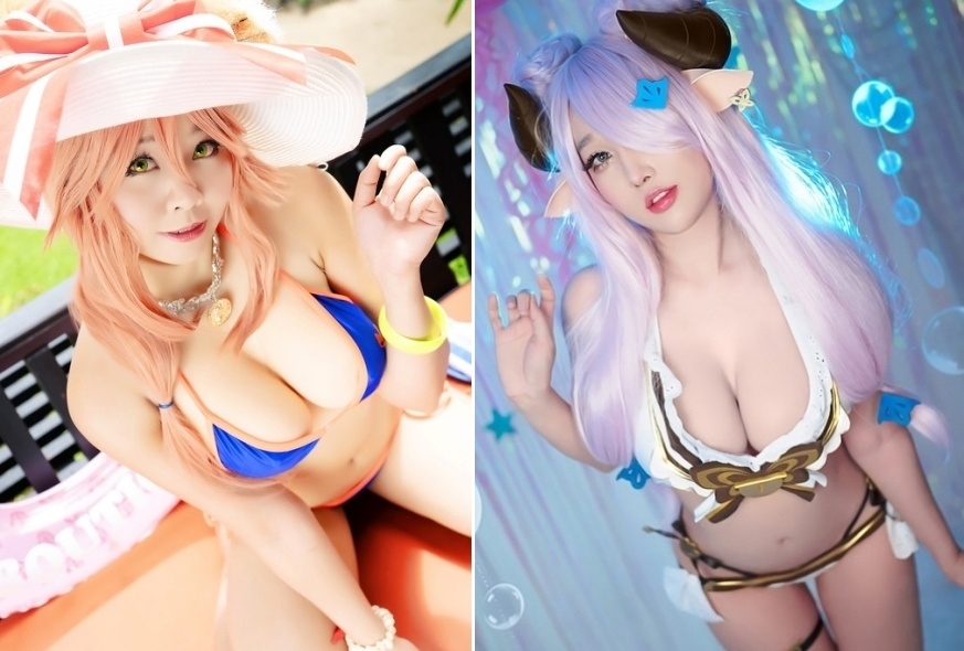 『FGO』玉藻の前、『グラブル』ナルメアなど、水着キャラのコスプレ特集！