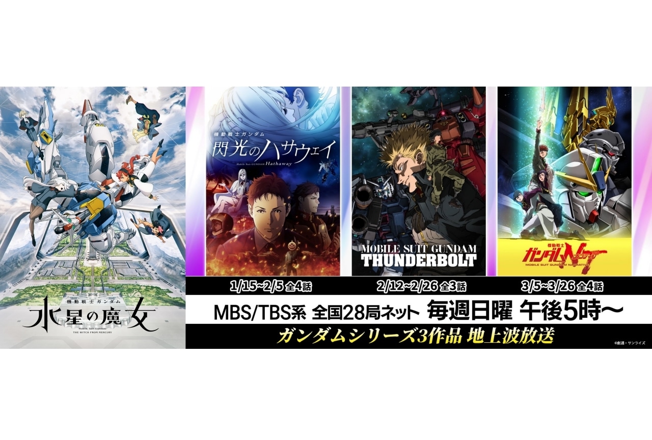 秋アニメ『機動戦士ガンダム 水星の魔女』2023／1／6アンコール放送決定