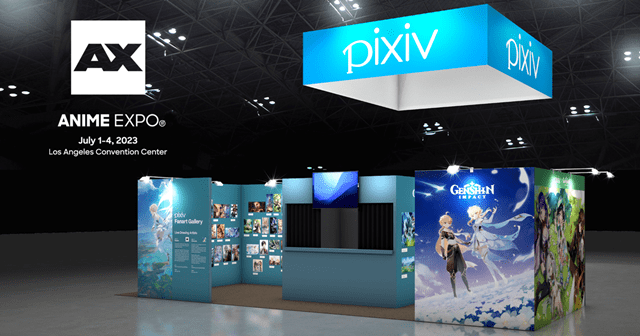 「pixiv」✕『原神』コラボブースが北米最大級のアニメコンベンション「Anime Expo2023」に出展！　ゲームの世界観に浸れる展示エリアや、人気イラストレーターによるサイン会などが実施！