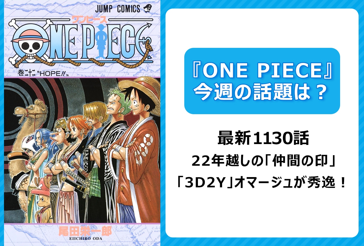 【今週の『ONE PIECE』の話題は？】最新1130話 「仲間の印」ビビからメッセージ