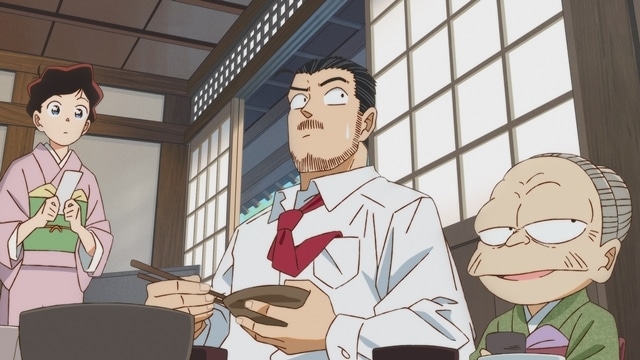 左奥：峰静香、中央：峰雷蔵、右：峰ふじ