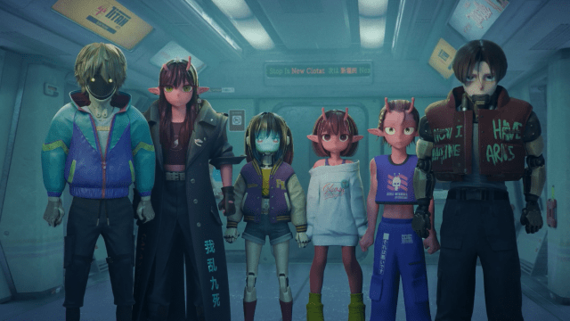 左からマックス、アカネ、マキナ、チハル、カナタ、カート