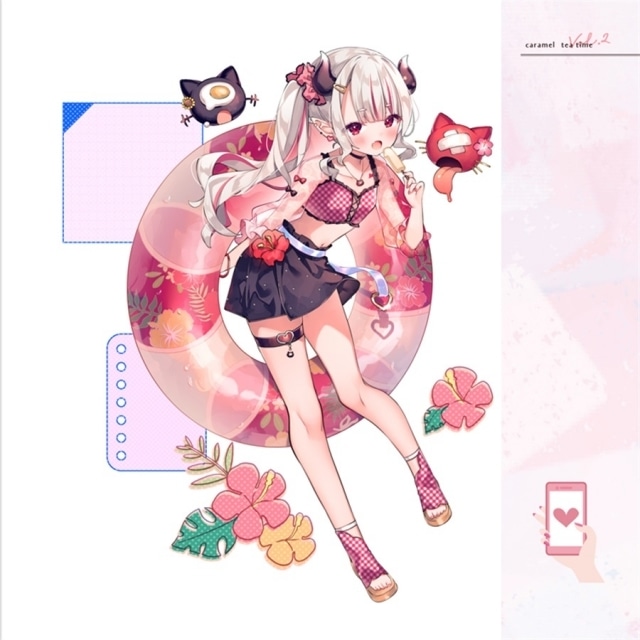 ana先生が描く、ふわふわでメルヘンチックなかわいさを携えたフルカラーイラスト集『caramel tea time』のご紹介-6