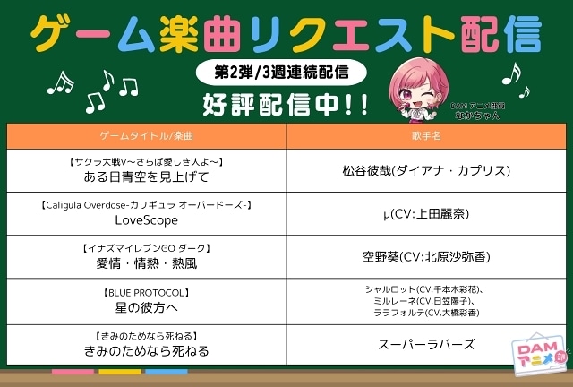 『バンドリ！ガールズバンドパーティ！』『ヒプノシスマイク-Division Rap Battle-』、『Link！Like！ラブライブ！』の関連楽曲など数々のアニソン配信楽曲を追加！　カラオケDAM最新アニメ映像＆楽曲配信情報まとめ【毎週更新】-3