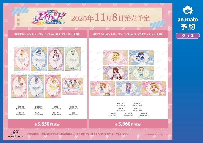 全国アニメイトで「『アイカツ！ 10th STORY ～未来へのSTARWAY～』 アニメイトフェア in 2025」開催！　「カントリー風ワンピース」をコンセプトにした新規描き下ろしイラストを使用した新商品が続々-6