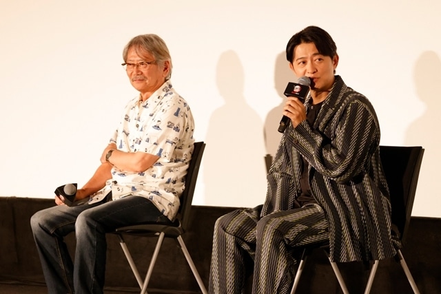 『劇場版「鬼滅の刃」無限城編 第一章 猗窩座再来』公開御礼舞台挨拶 壱に、下野紘さん・千葉繁さん登壇！　師弟を演じる2人が互いへの熱い想いと公開の喜びを語る-3