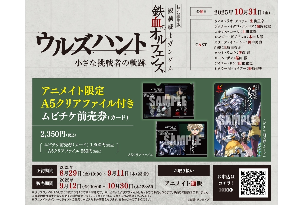 機動戦士ガンダム 閃光のハサウェイ』特典付前売券第2弾が7/26に