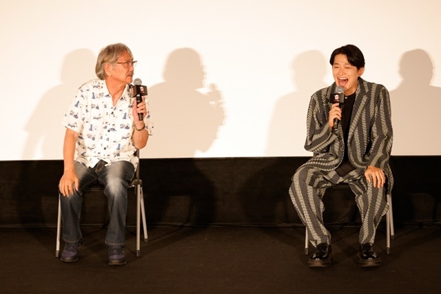 『劇場版「鬼滅の刃」無限城編 第一章 猗窩座再来』公開御礼舞台挨拶 壱に、下野紘さん・千葉繁さん登壇！　師弟を演じる2人が互いへの熱い想いと公開の喜びを語る-2