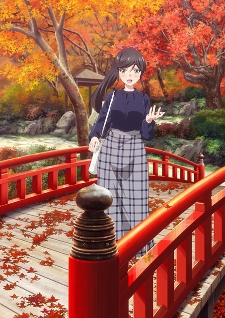 ▲季節版権(秋)公開！　熱海梅園で紅葉を楽しむ金目さんを描いたオシャレな版権に仕上がりました