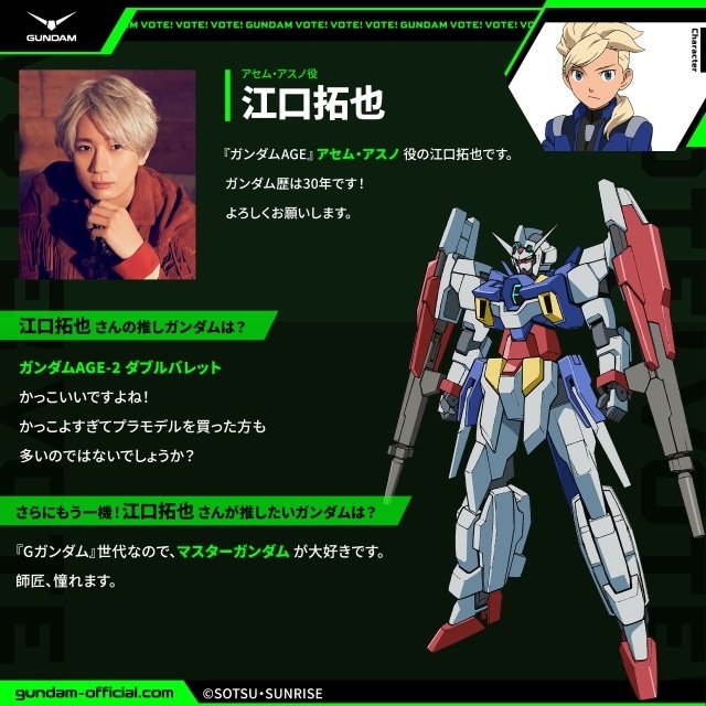 「全世界“ガンダム”総選挙2025」中間結果発表！　ランキングTOPを競う20機体を公開｜黒沢ともよさん、林原めぐみさん、阪口大助さんらのコメントが到着-10