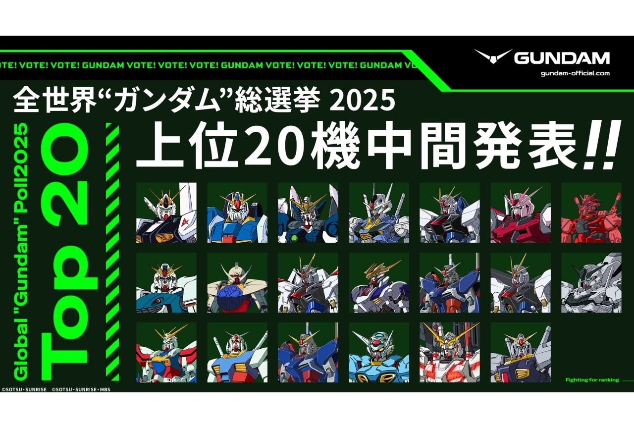 「全世界“ガンダム”総選挙2025」中間結果発表|黒沢ともよ、林原めぐみ、阪口大助らのコメント到着