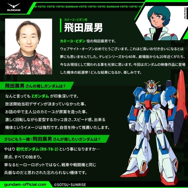 「全世界“ガンダム”総選挙2025」中間結果発表！　ランキングTOPを競う20機体を公開｜黒沢ともよさん、林原めぐみさん、阪口大助さんらのコメントが到着-3