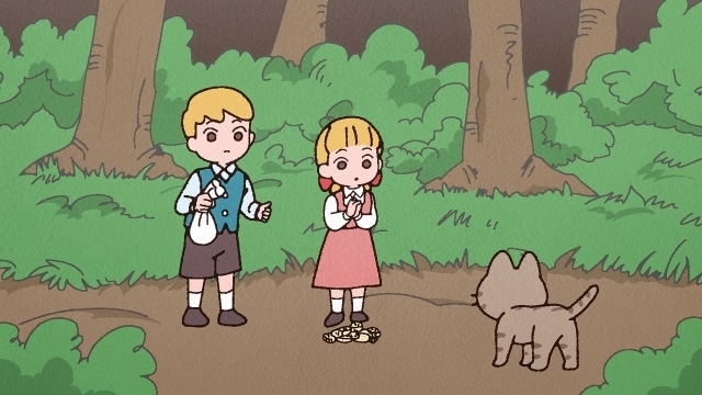 アニメ『うごく!ねこむかしばなし』第8話「ヘンゼルとグレーテルとねこ」の先行カットが公開!