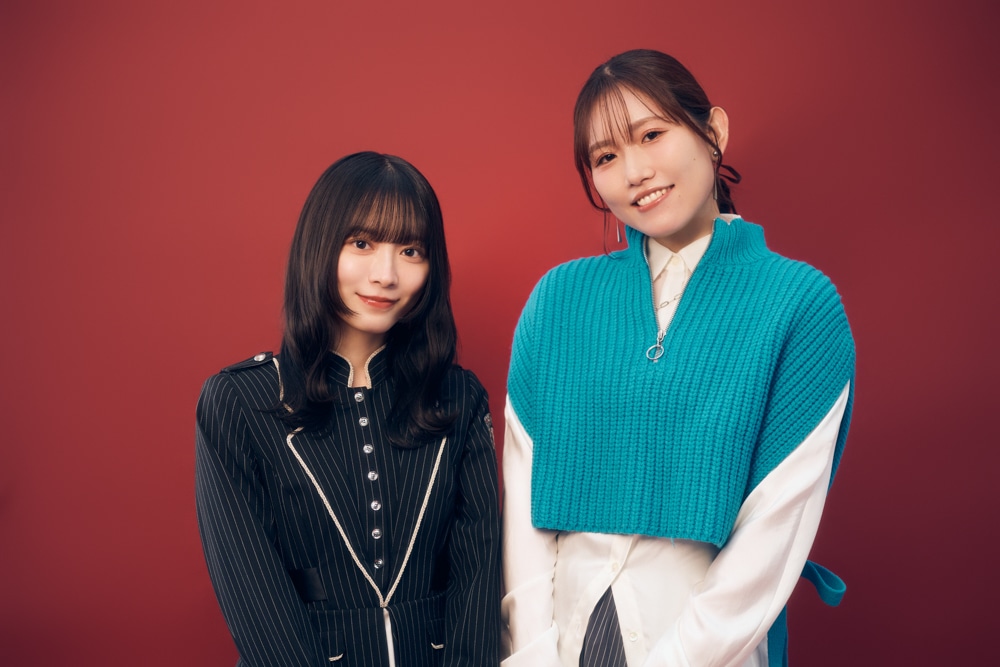 「知られていたなんて……！」と長谷川さんがフリーズ？　『櫻坂46×ビルディバイド -ブライト-』トレーディングカードゲーム 発売記念企画：応援大使・森田ひかるさんと声優・長谷川育美さんがカードの魅力や表現の楽しさを語り合う-8