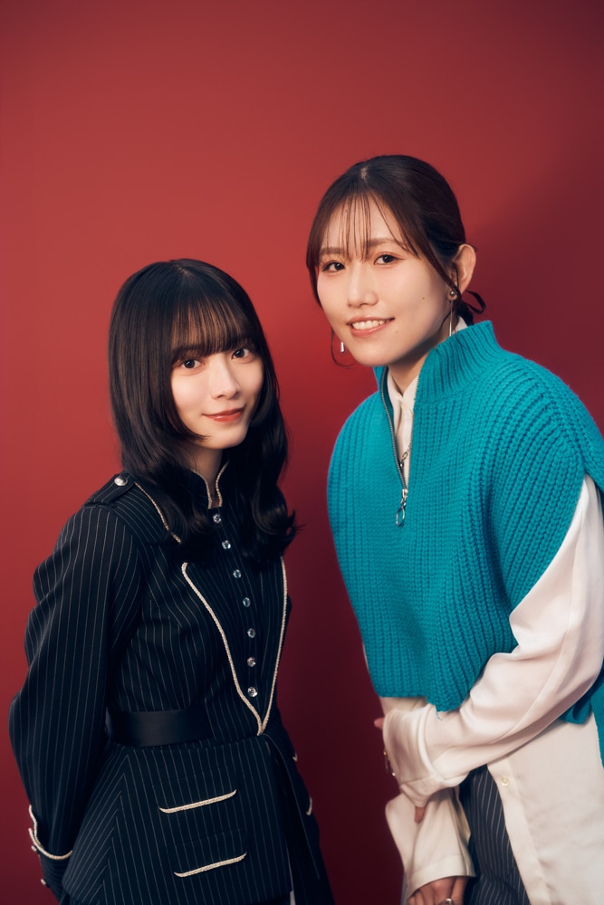 「知られていたなんて……！」と長谷川さんがフリーズ？　『櫻坂46×ビルディバイド -ブライト-』トレーディングカードゲーム 発売記念企画：応援大使・森田ひかるさんと声優・長谷川育美さんがカードの魅力や表現の楽しさを語り合う-1