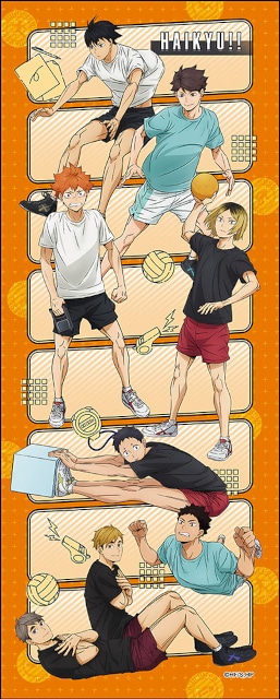 アニメ「ハイキュー!!」の日向、影山たち8人が、体力測定を受ける描き下ろしビジュアルの新商品が発売！　アニメイトでは、特典がもらえるフェアを開催!!-4
