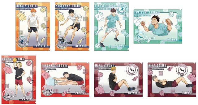 アニメ「ハイキュー!!」の日向、影山たち8人が、体力測定を受ける描き下ろしビジュアルの新商品が発売！　アニメイトでは、特典がもらえるフェアを開催!!-3
