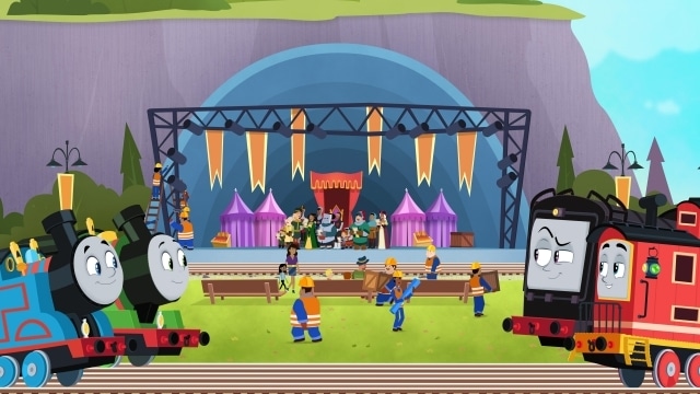 『映画 きかんしゃトーマス いっしょに歌おう！ドレミファ♪ソドー島』主題歌映像が公開！　トーマスと仲間たち、総勢8キャラが大合唱-3
