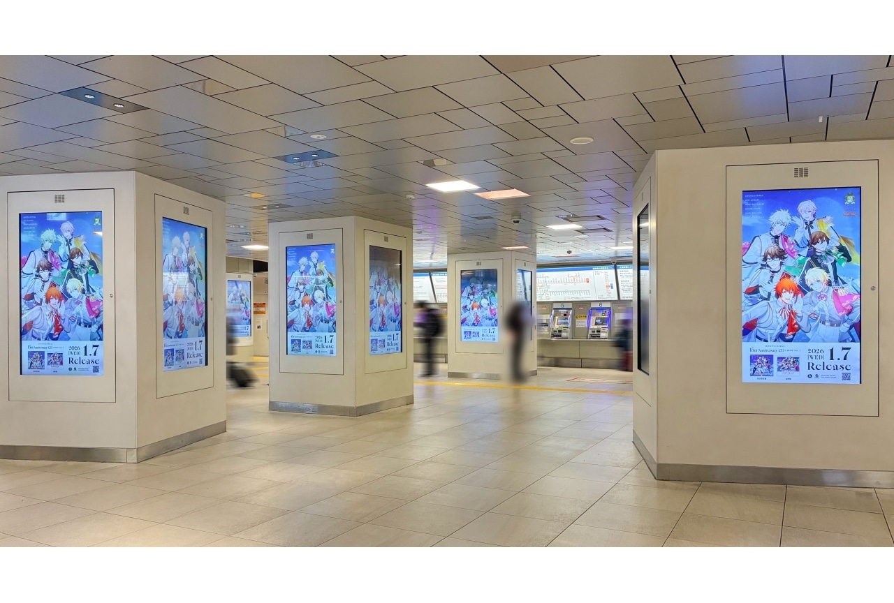 「うたの☆プリンスさまっ♪15th Anniversary CD」池袋駅にてサイネージ広告が展開