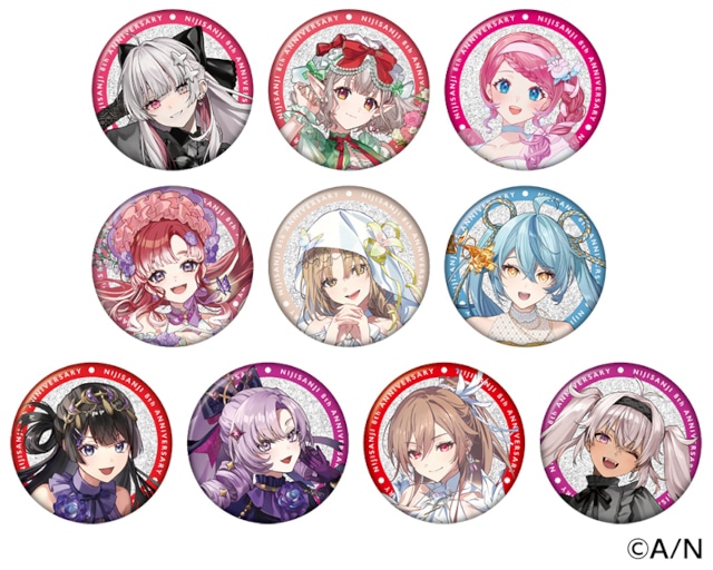 △【にじさんじ 8th Anniversary】ランダムグリッター缶バッジ Dグループ