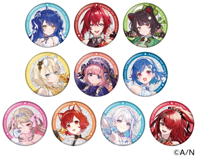 △【にじさんじ 8th Anniversary】ランダムグリッター缶バッジ Cグループ