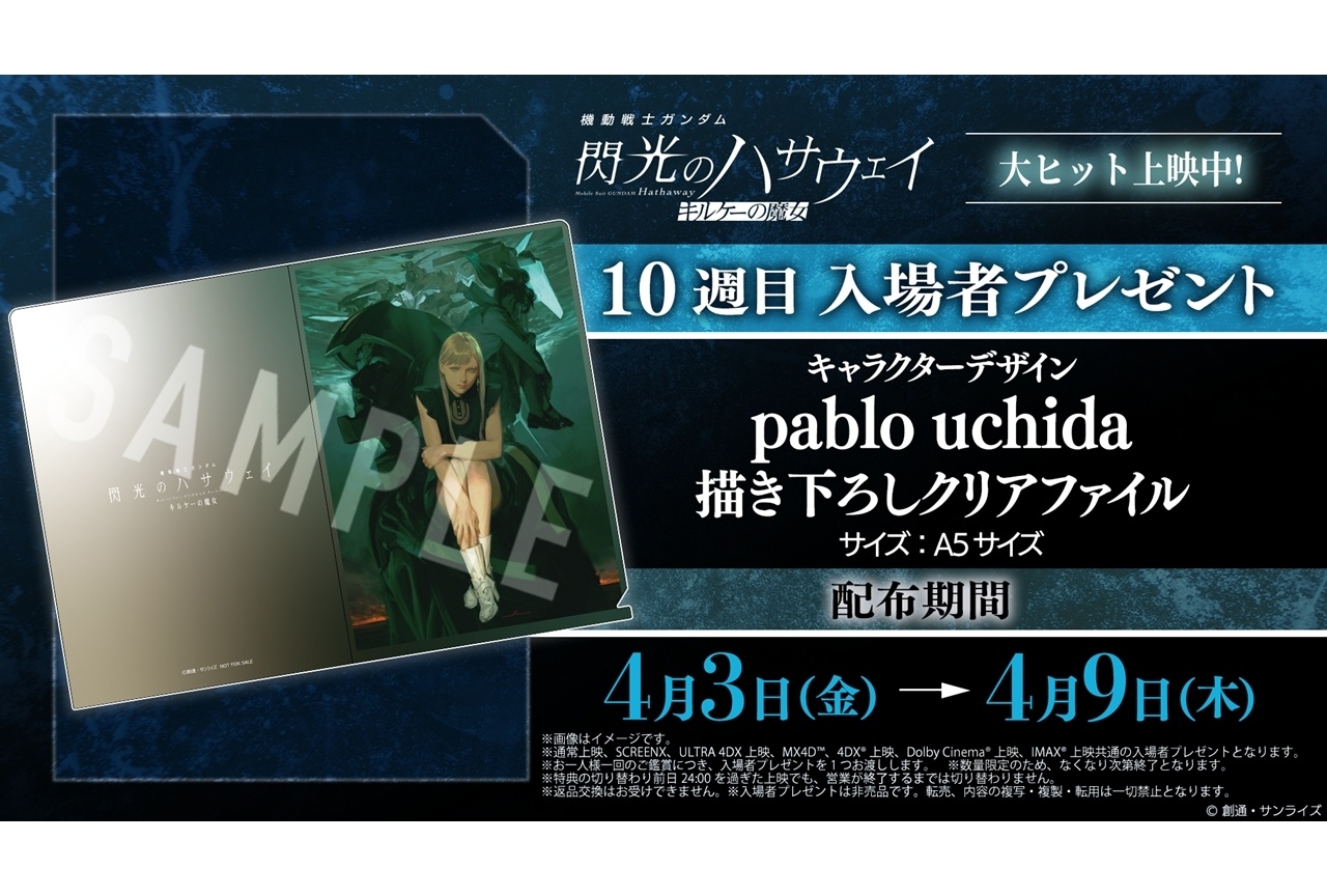 『閃光のハサウェイ キルケーの魔女』10週目入場者特典配布決定！