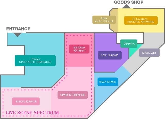 「LiSA PRiSM ～LiFE is Soulful Artwork～」東京会場の一般チケット販売が3月19日よりスタート！　東京会場のエリアMAPや展覧会オリジナルグッズ一部ラインナップが公開-9