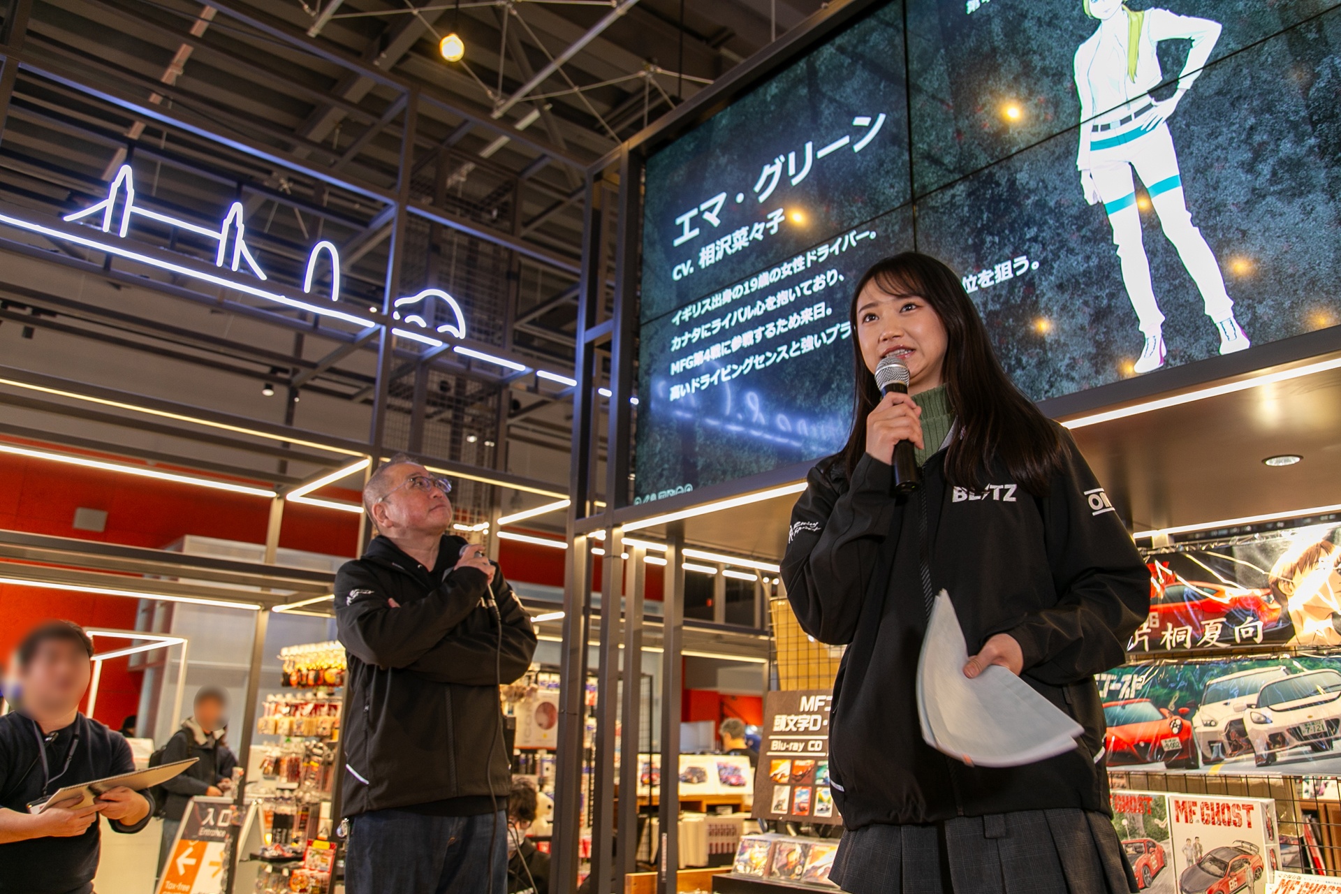 三間音響監督の音や車へのこだわりや、実際に制作された86レプリカの展示など1日中『MFゴースト』尽くし。TVアニメ『MFゴースト』第4戦開幕&エマ・グリーン登場記念！ガレージトークをレポート-4