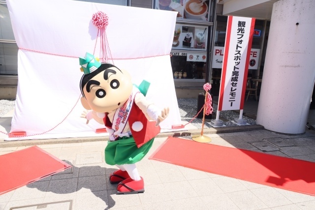 『映画クレヨンしんちゃん 奇々怪々！オラの妖怪バケ～ション』春の秋田キャンペーンを実施！　しんのすけが秋田県大仙市でPR｜「妖怪大集合！バケ～ションスチール」解禁-2