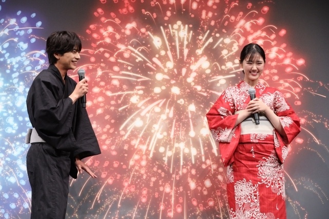 映画『君と花火と約束と』完成披露試写会オフィシャルレポート｜佐藤勝利さん（timelesz）、原菜乃華さん、横澤夏子さんが浴衣姿で登壇！-4