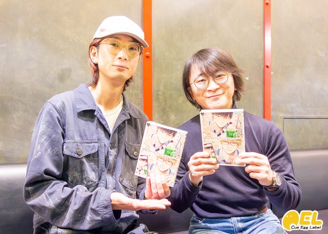 ▲左から:田中慶司役/江口拓也、十条 雀役/阿部 敦
