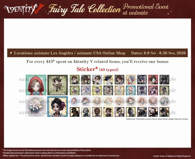 「Anime Expo 2026」にて、『Identity V 第五人格』の展示・ノベルティ配布・グッズ販売等が実施!!　また、アニメイトロサンゼルスで8周年記念フェアも！-18