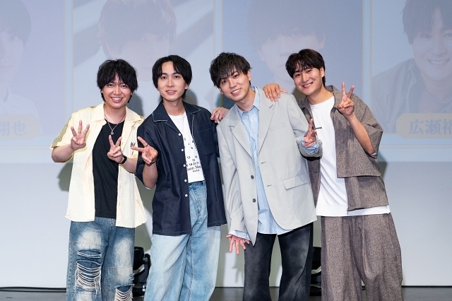 FINALシーズン「Begin on」のキーワードは「命」!? いよいよ結末に向かう「カラソニ」について、千葉翔也さん(小宮山嵐役)、中島ヨシキさん(加地春飛役)、梶原岳人さん(瀬文永久役)、広瀬裕也さん(宮苑巴役)がトーク! 「東京カラーソニック!! 5周年記念イベント」レポート-7