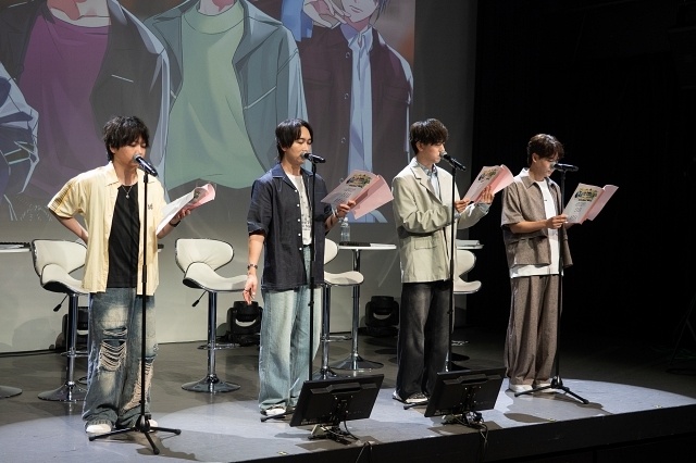 FINALシーズン「Begin on」のキーワードは「命」!? いよいよ結末に向かう「カラソニ」について、千葉翔也さん(小宮山嵐役)、中島ヨシキさん(加地春飛役)、梶原岳人さん(瀬文永久役)、広瀬裕也さん(宮苑巴役)がトーク! 「東京カラーソニック!! 5周年記念イベント」レポート-6