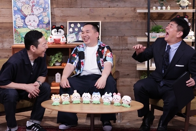 ▲ちいかわトークで盛り上がる東野さん、内海さん、伊藤アナ