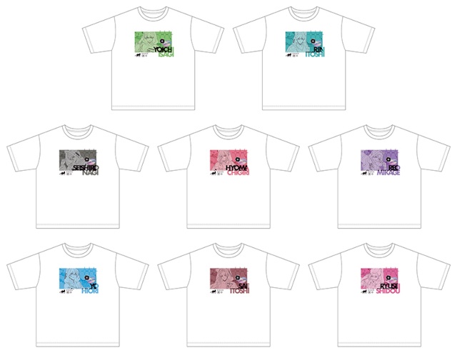 TVアニメ『ブルーロック』の新作Tシャツが、全国アニメイト・アニメイト通販にて発売！　潔や凛たち8人の描きおろしイラストをデザイン!!-1