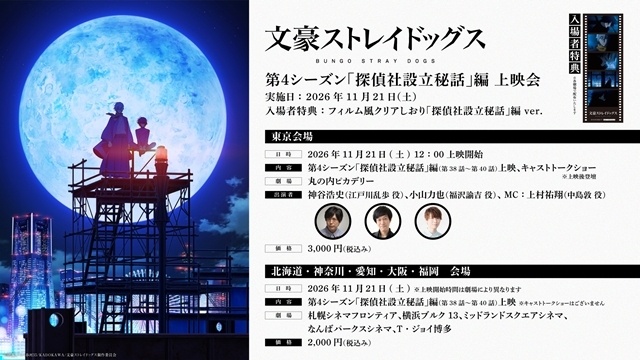 『文豪ストレイドッグス』「黒の時代」編・「十五歳」編・「探偵社設立秘話」編の上映会が全国六都市で開催決定！　東京会場ではキャストによるトークショーも開催-7