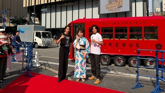 映画『仮面ライダーゼッツ＆超宇宙刑事ギャバン インフィニティ』Hareza池袋6周年記念イベントに今井竜太郎さん・長田光平さん登壇！　打ち水企画で、6周年の夏が華やかに開幕-3