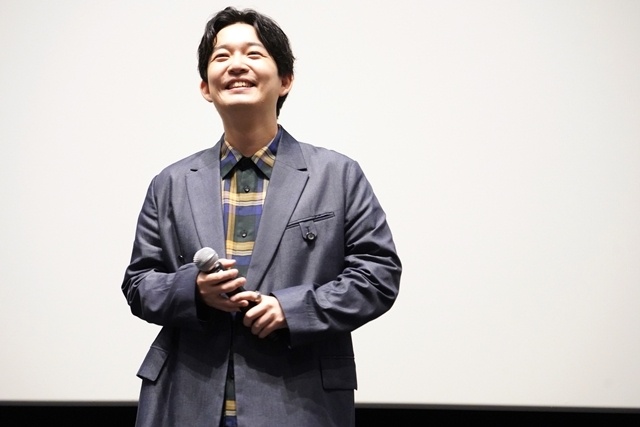 『縁の手紙』完成披露上映会に矢吹奈子さん・小野賢章さん・梅田修一朗さん登壇！　矢吹さんの韓国語レクチャーを受けて、小野さんと梅田さんが韓国語で寸劇を披露-4