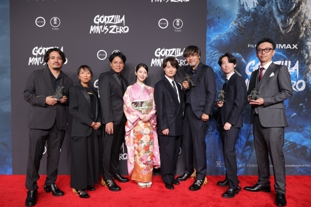 『ゴジラ-0.0』LAプレミア＆レッドカーペットイベントの公式レポートが到着！　神木隆之介さん、浜辺美波さん、山崎貴監督らスタッフ陣登壇-1