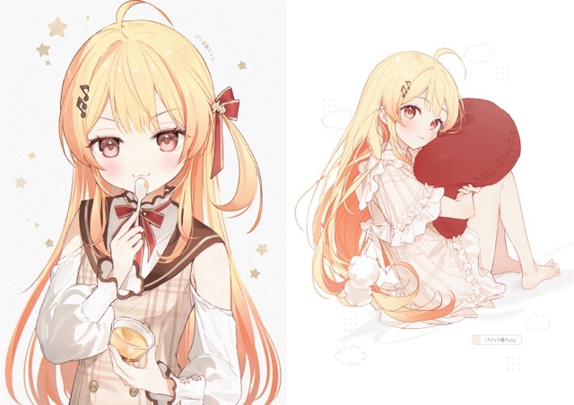 ▲ジト目やパジャマでキュートな奏ちゃん