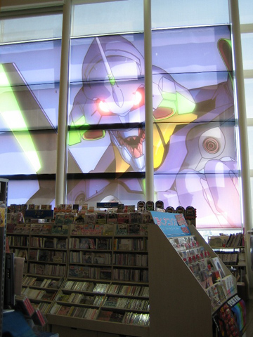 エヴァ初号機がタワレコ新宿店を襲来?! 巨大初号機タペストリーが新宿店を席巻！-1