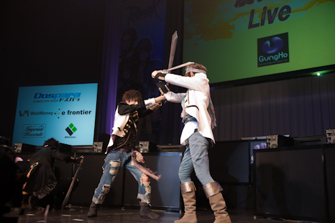 華麗な剣舞でも魅せた！　“ガンホーフェスティバル2011”腐男塾ライブをレポート！-7